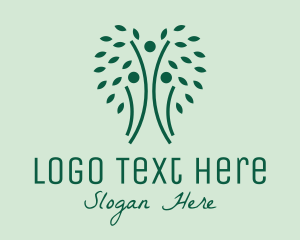 Bamboo - Tree Forest People logo design