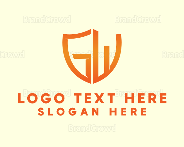 Shield Letter GW Company Logo