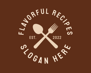Cookbook - Spoon Fork Utensils logo design