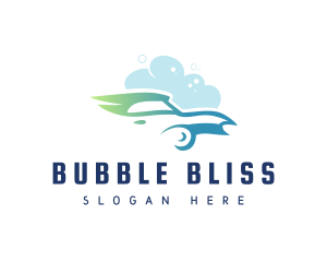 Auto Car Wash Bubbles logo design