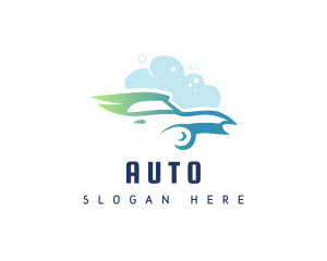 Auto Car Wash Bubbles logo design
