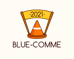 Multicolor - Safety Cone Banner logo design