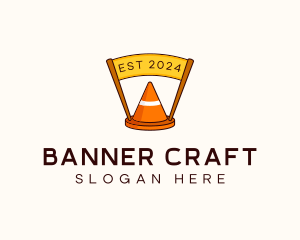 Safety Cone Banner logo design