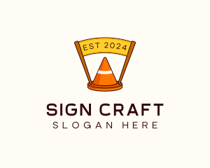 Safety Cone Banner logo design