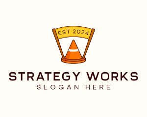 Safety Cone Banner logo design