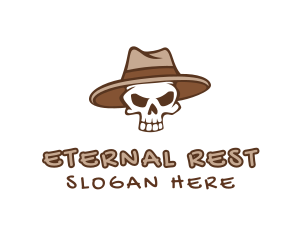 Undead - Fedora Skull Hat logo design