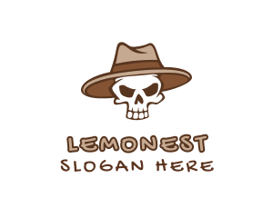 Fedora - Fedora Skull Hat logo design