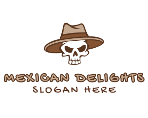 Mexico - Fedora Skull Hat logo design