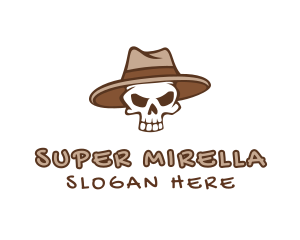 Fedora Skull Hat logo design