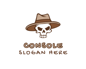 Fedora Skull Hat logo design