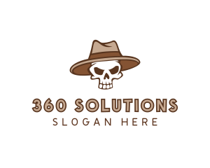 Fedora Skull Hat logo design