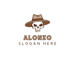 Fedora Skull Hat logo design