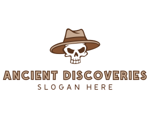 Fedora Skull Hat logo design