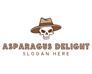 Fedora Skull Hat logo design