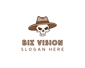 Fedora Skull Hat logo design