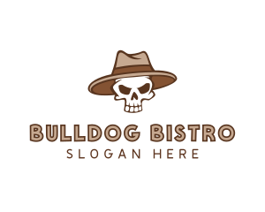 Fedora Skull Hat logo design