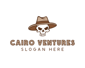 Fedora Skull Hat logo design