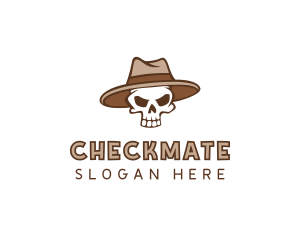 Fedora Skull Hat logo design