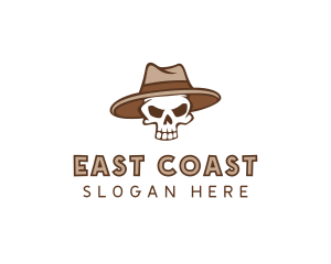 Fedora Skull Hat logo design