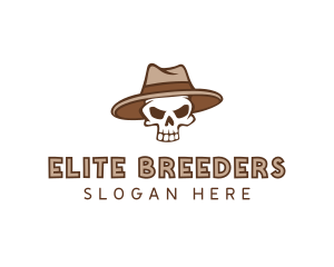 Fedora Skull Hat logo design