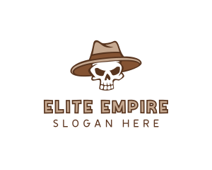 Fedora Skull Hat logo design