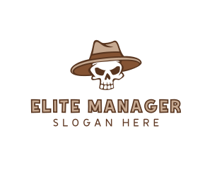 Fedora Skull Hat logo design