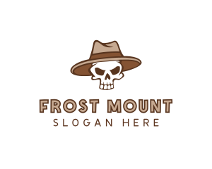 Fedora Skull Hat logo design