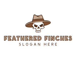 Fedora Skull Hat logo design