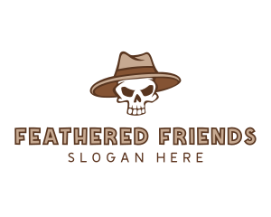 Fedora Skull Hat logo design