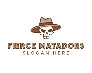 Fedora Skull Hat logo design