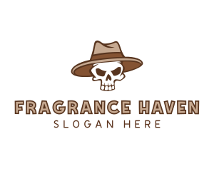 Fedora Skull Hat logo design