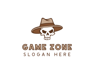 Fedora Skull Hat logo design