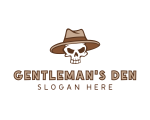 Fedora Skull Hat logo design