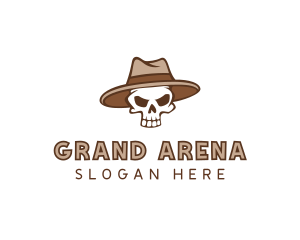 Fedora Skull Hat logo design