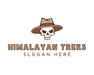 Fedora Skull Hat logo design