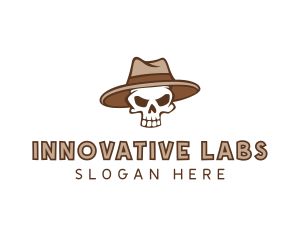 Fedora Skull Hat logo design