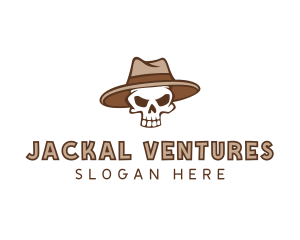 Fedora Skull Hat logo design