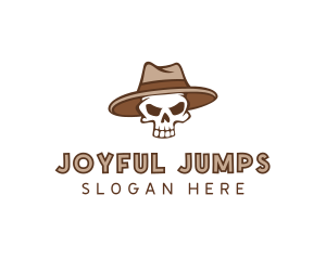 Fedora Skull Hat logo design