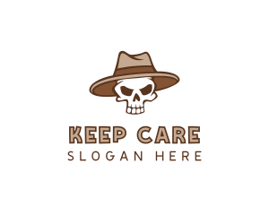 Fedora Skull Hat logo design