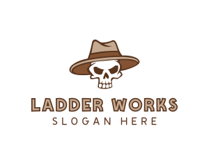 Fedora Skull Hat logo design