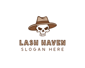 Fedora Skull Hat logo design