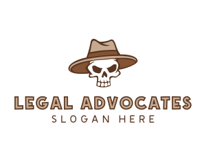 Fedora Skull Hat logo design