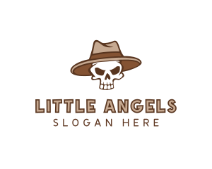 Fedora Skull Hat logo design