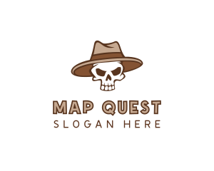 Fedora Skull Hat logo design