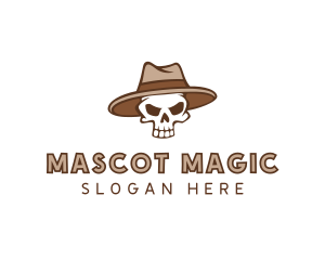 Fedora Skull Hat logo design