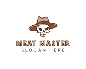 Fedora Skull Hat logo design