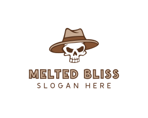 Fedora Skull Hat logo design