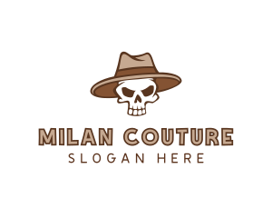 Fedora Skull Hat logo design