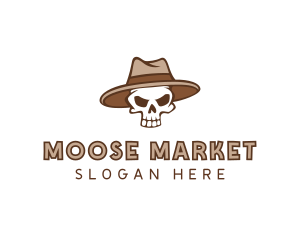 Fedora Skull Hat logo design