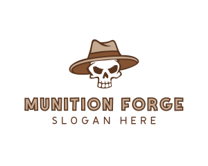 Fedora Skull Hat logo design